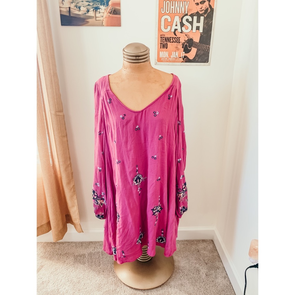 FP Oxford embroidered mini dress